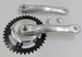 Korba srebrna aluminiowa singlespeed 38T 170mm