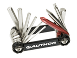 Klucze zestaw AUTHOR MULTIPED 10 czarno-srebrne multitool