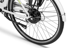 ROWER ELEKTRYCZNY ECOBIKE TRAFIK Pro  biały  damski koła  28"