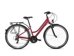 Kross Trans 1.0 Damski 28" rozmiar  L 19" rubinowo / czarny  SUNRACE KRTR1Z28X19W003998