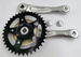 Korba srebrna aluminiowa singlespeed 38T 170mm