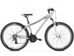 Kross Lea 2.0 26" rozmiar 13" XXS srebrno biało różowa. 