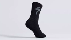 SKARPETY MERINO MIDWEIGHT TALL LOGO SOCK BLK M czarne