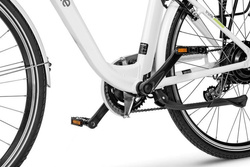 ROWER ELEKTRYCZNY ECOBIKE TRAFIK Pro  biały  damski koła  28"