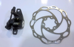 Hamulec tarczowy mechaniczny Tektro Mira Md-C400 + tarcza 160mm 6 śrub