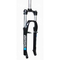 Amortyzator XCE 26" skok 100mm 1 1/8"  gwint długość rury 21,5 cm , piwoty, sprężyna, czarny