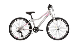 ROWER KROSS Lea JR 2.0 D 24" srebrno różowo biała  SR  KRLEJ224X12W003963