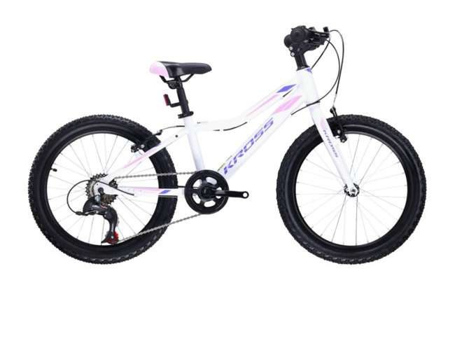 Kross Lea Mini 3.0 damski 20" biały / różowo / fioletowy połysk 2021